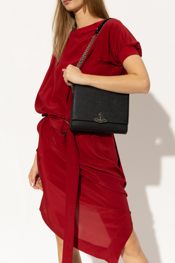 Vivienne Westwood Womens Black/Grey Lucy Medium Crossbody Bag