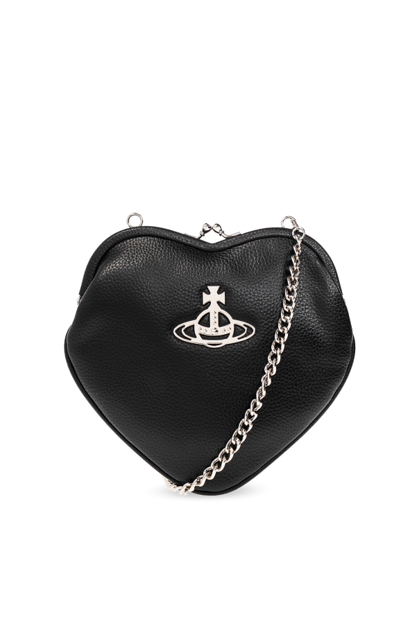 Vivienne Westwood Black Louise Heart Bag In N403 Black