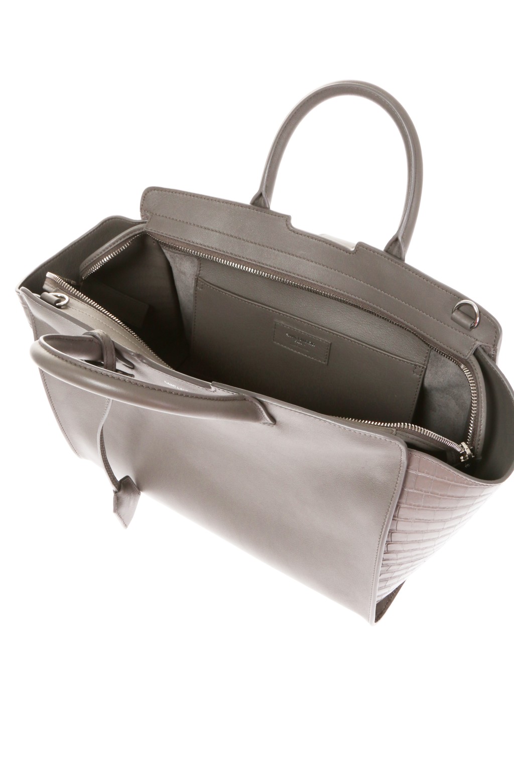 Saint Laurent Baby Monogram Downtown Cabas Bag - Grey Shoulder Bags,  Handbags - SNT186195