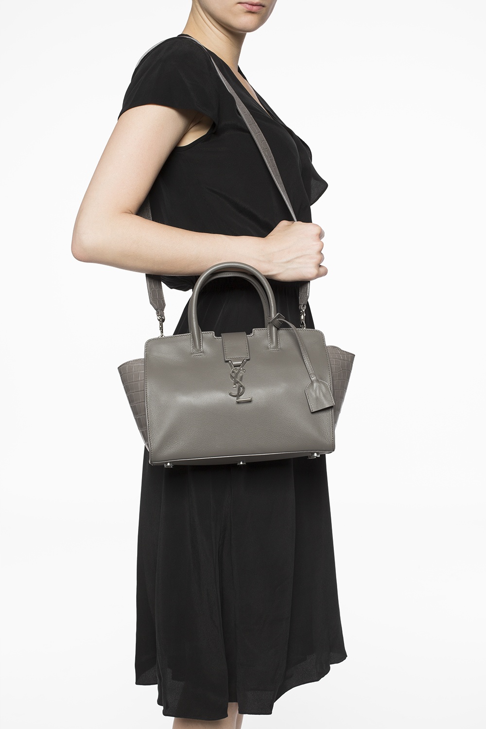 Saint Laurent 'Baby Monogram Downtown Cabas' shoulder bag, Women's Bags