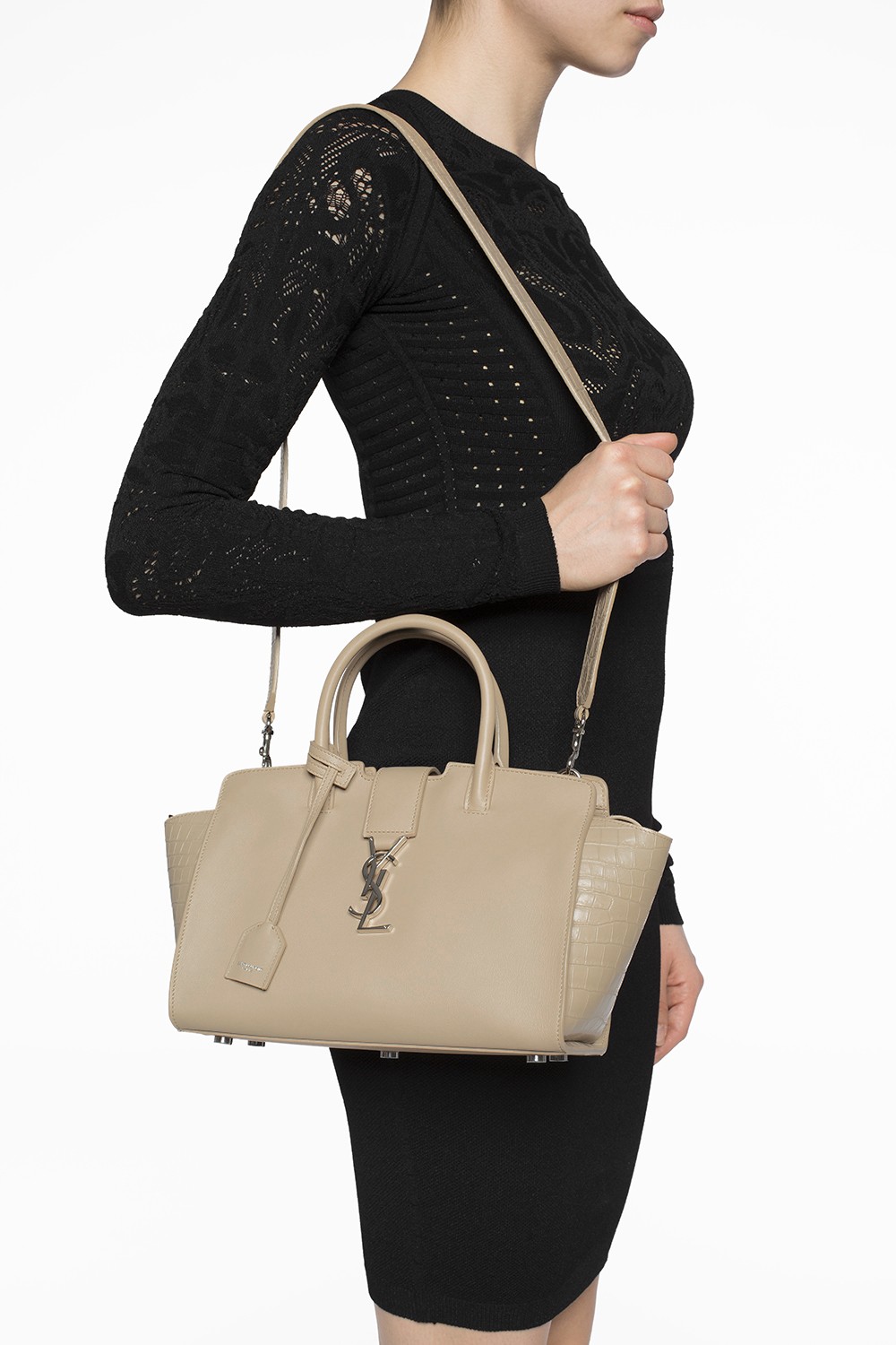Saint Laurent ''Baby Monogram Downtown Cabas' shoulder bag, Women's Bags