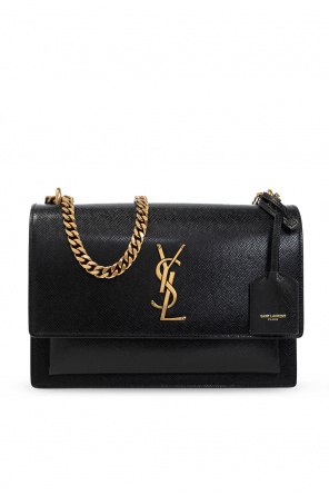 Saint Laurent heart-embossed YSL zip purse