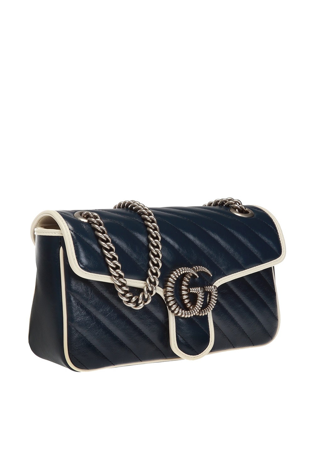 443497 Gucci GG Marmont Small Shoulder Bag-Beige/ebony