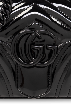 Gucci Lakierowana torba na ramię ‘GG Marmont Small’