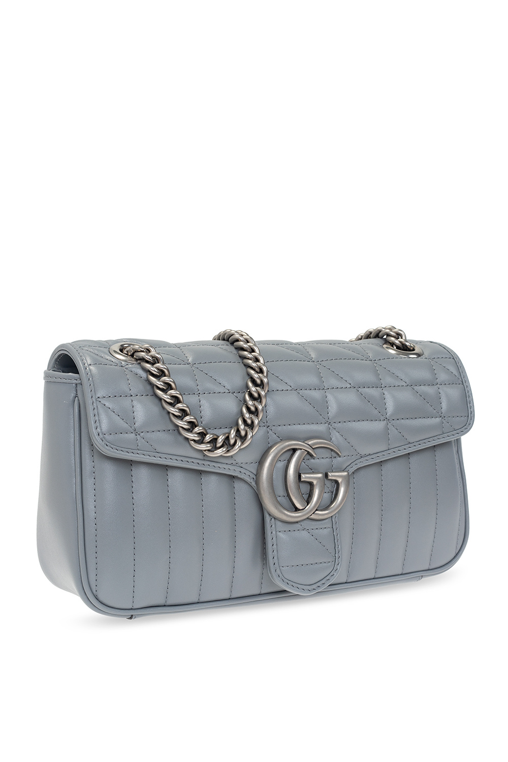 Gucci 1711 grey Small Leather Marmont Matelassé Shoulder Bag