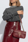 Gucci BURGUNDY Quilted shoulder bag 'GG Marmont Mini'