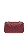 Gucci BURGUNDY Quilted shoulder bag 'GG Marmont Mini'