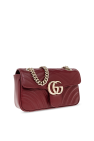 Gucci BURGUNDY Quilted shoulder bag 'GG Marmont Mini'
