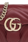 Gucci BURGUNDY Quilted shoulder bag 'GG Marmont Mini'