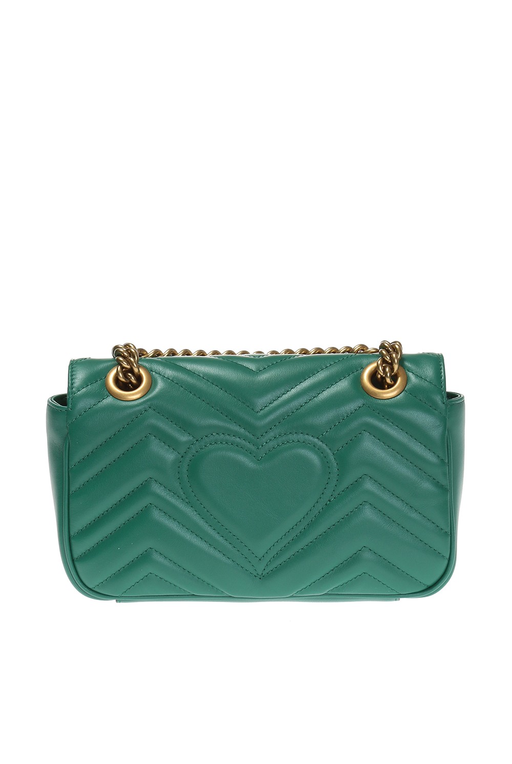 Gucci Gg Marmont Medium Leather Shoulder Bag in Green