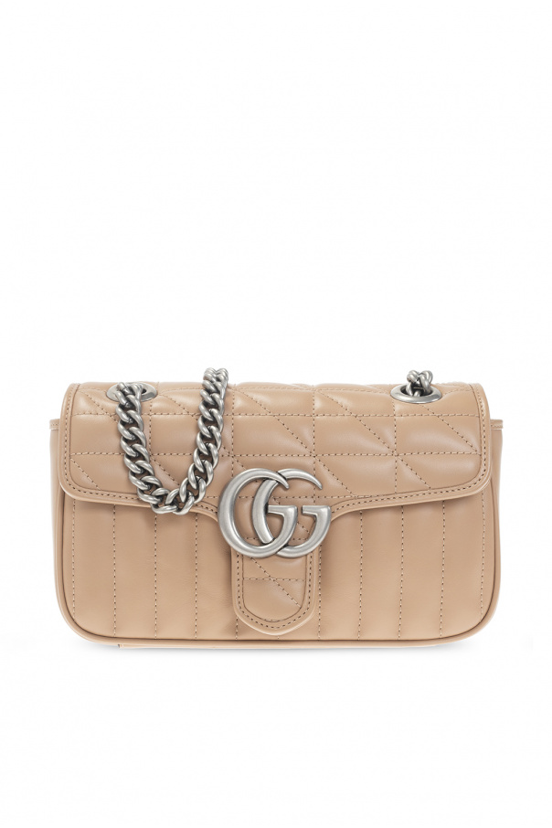 gucci Brown ‘GG Marmont Mini’ shoulder bag