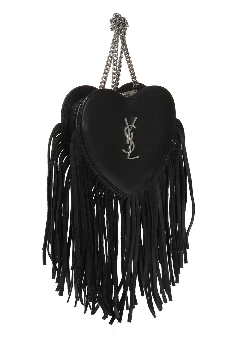 Black 'Love Heart' fringe shoulder bag Saint Laurent - Vitkac TW