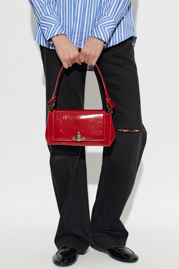 Vivienne Westwood Hazel Medium Red Patent Leather Shoulder Bag