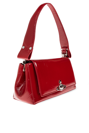 Vivienne Westwood Hazel Medium Red Patent Leather Shoulder Bag
