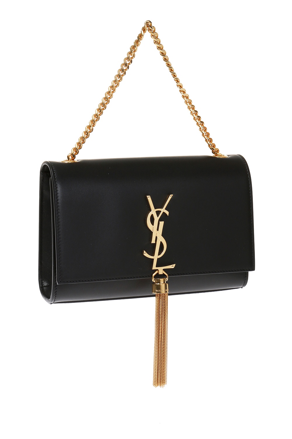 Saint Laurent Kate Wallet on Chain Tassel Black in Smooth Leather with  Gold-tone - US