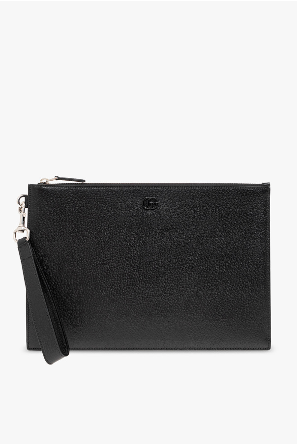 gucci double Leather handbag