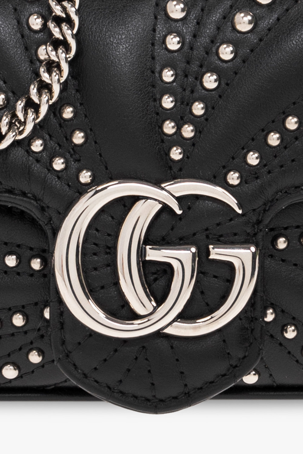 GG Marmont Supermini Shoulder Bag in Black - Gucci