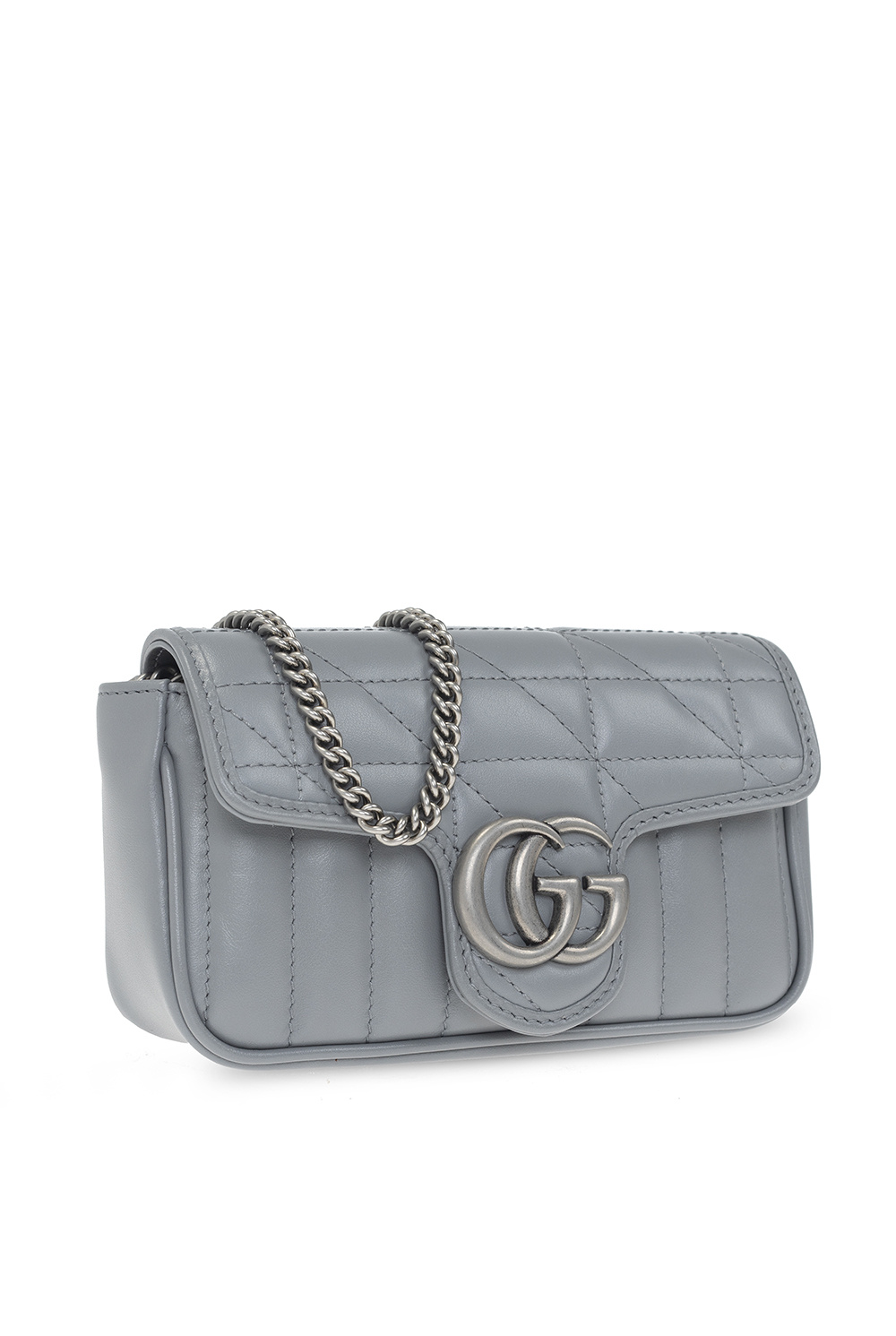 New Summer Bag: White GG Marmont Matelassé Leather Super Mini Bag