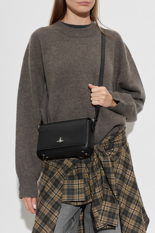 Vivienne Westwood Vivienne Westwood Black Leather Crossbody Bag