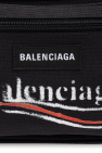 Balenciaga BLACK Belt bag with printed logo