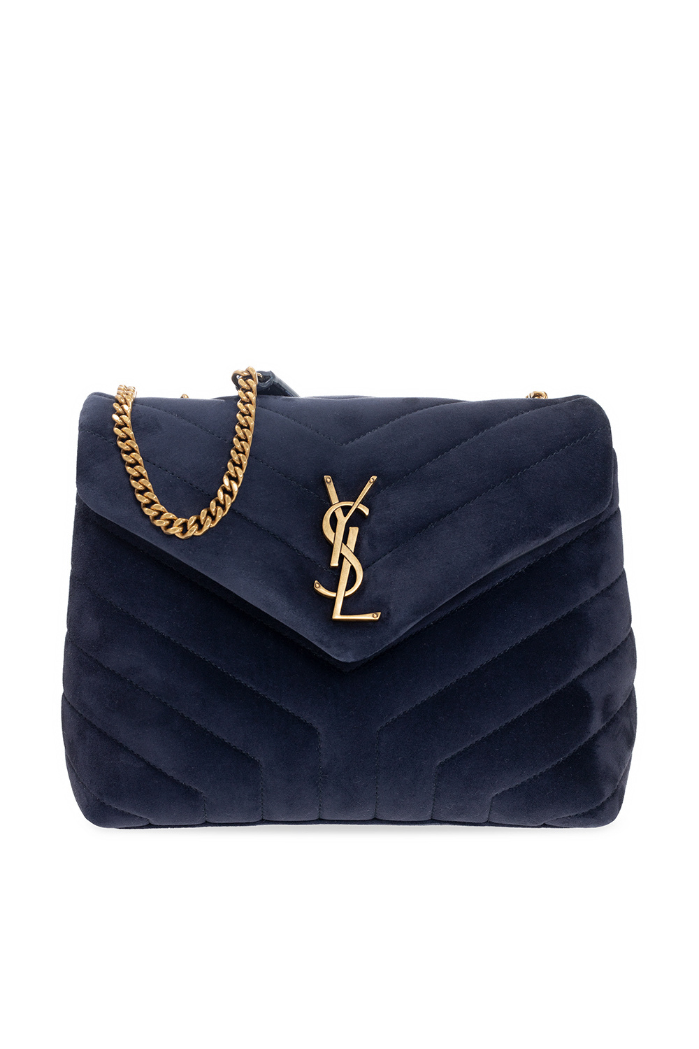 Loulou Small navy leather shoulder bag