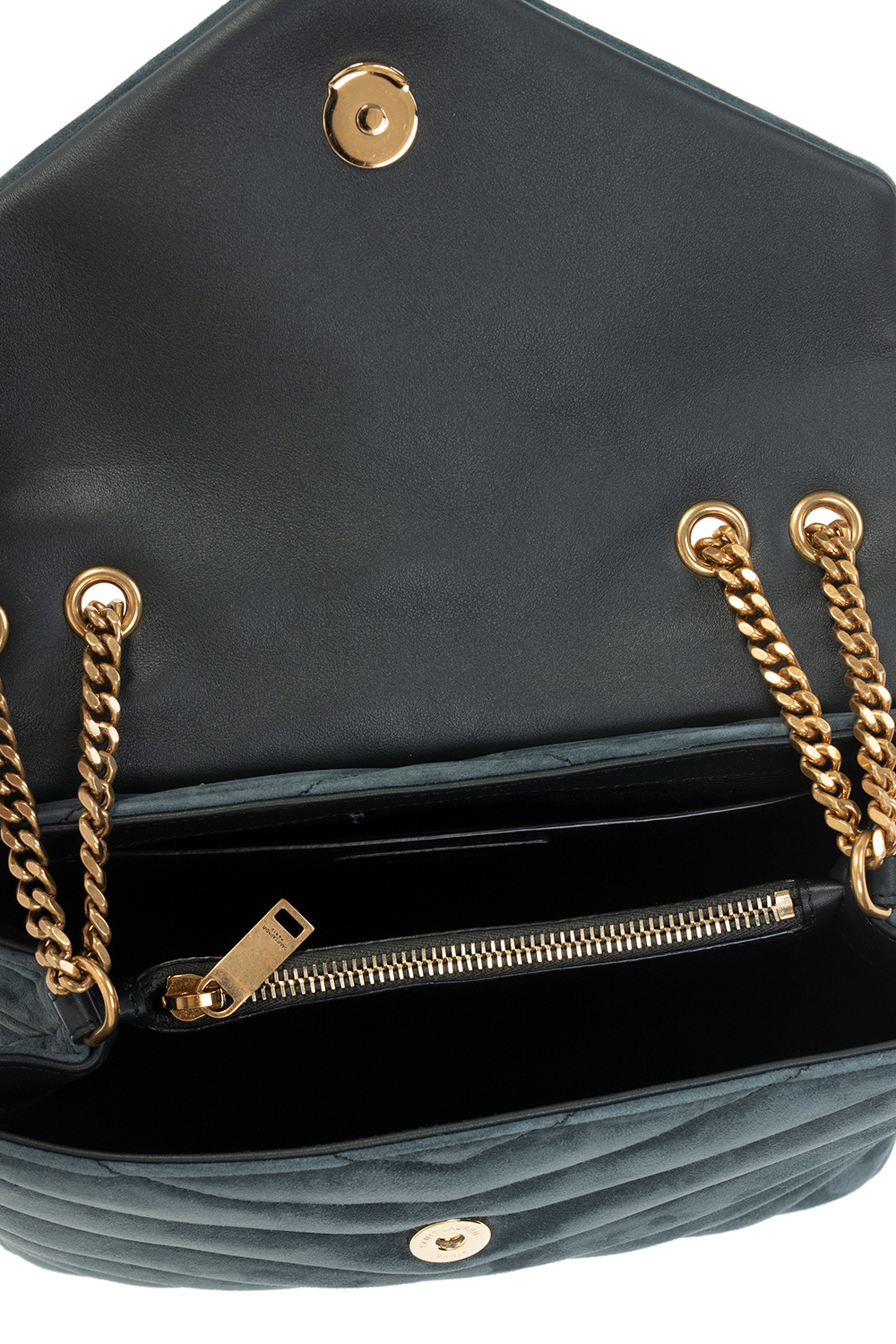 Saint Laurent Sunset Medium Chain Bag For Women 8.6in/22cm Black