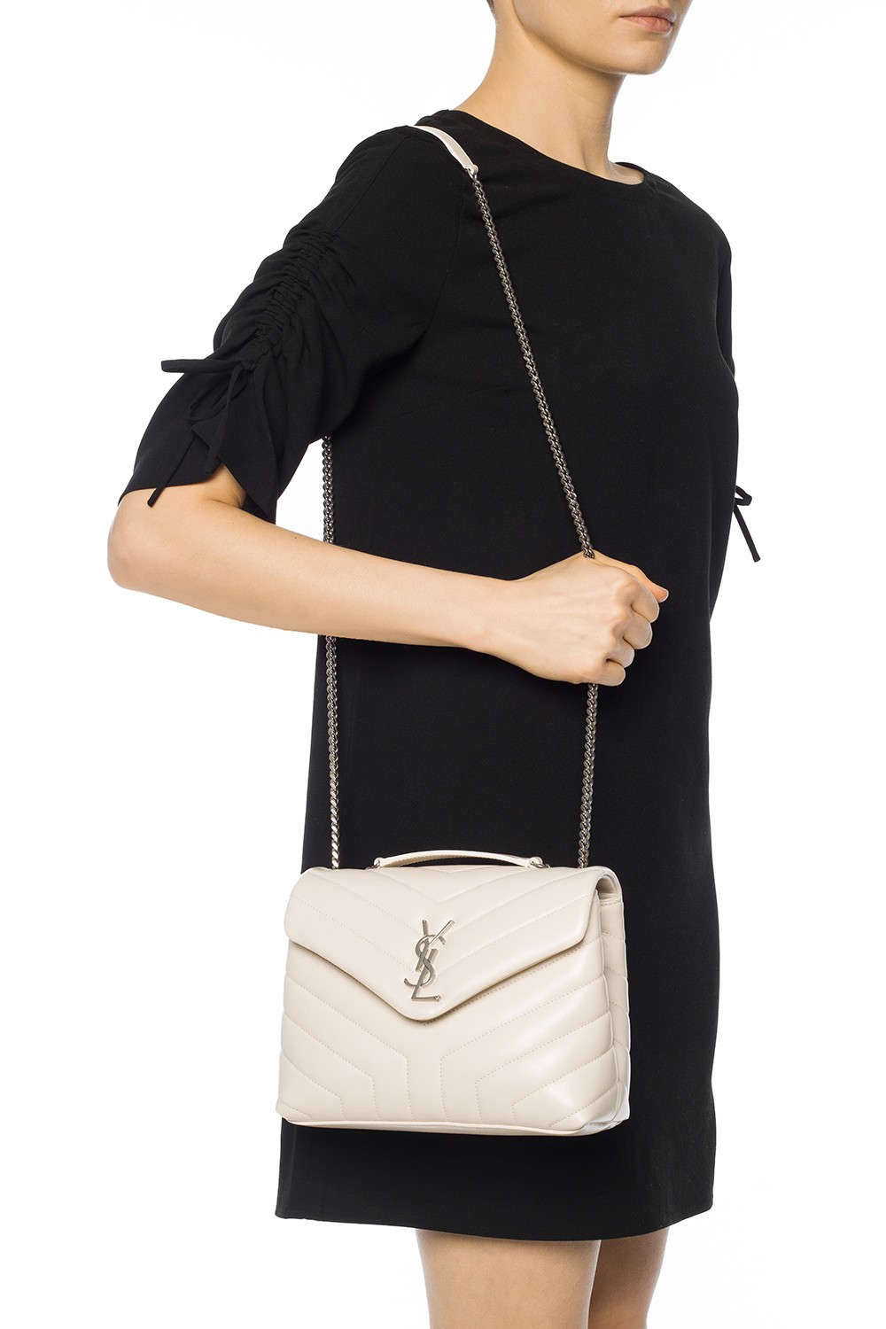 White 'Loulou' shoulder bag Saint Laurent - Vitkac France