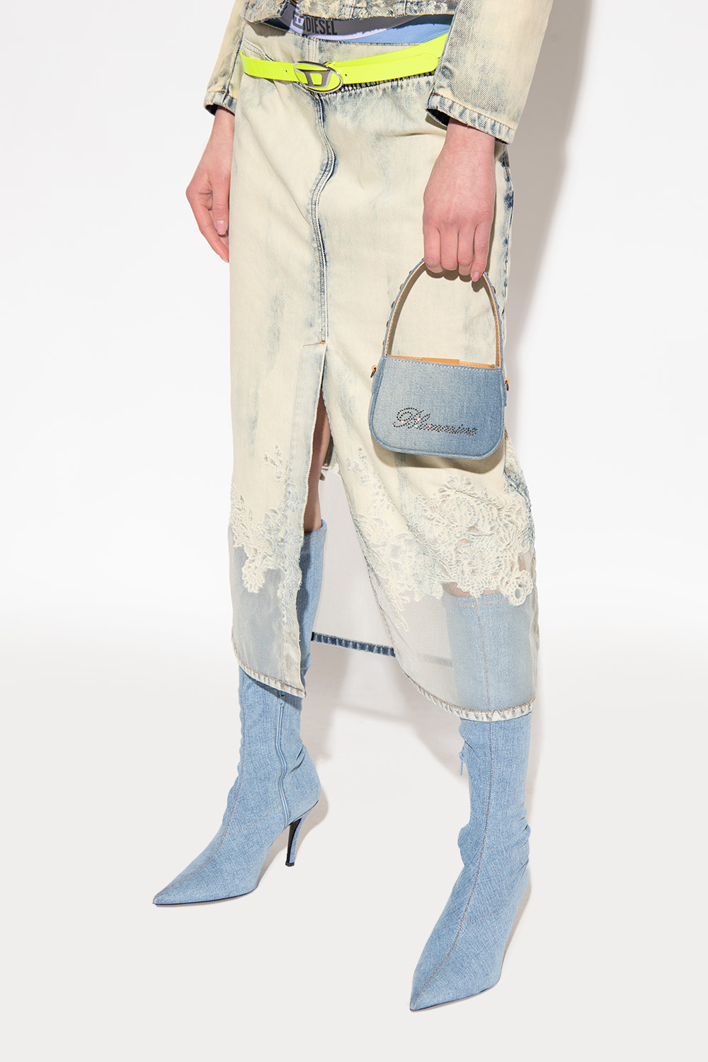 Blumarine Denim shoulder Stussy bag