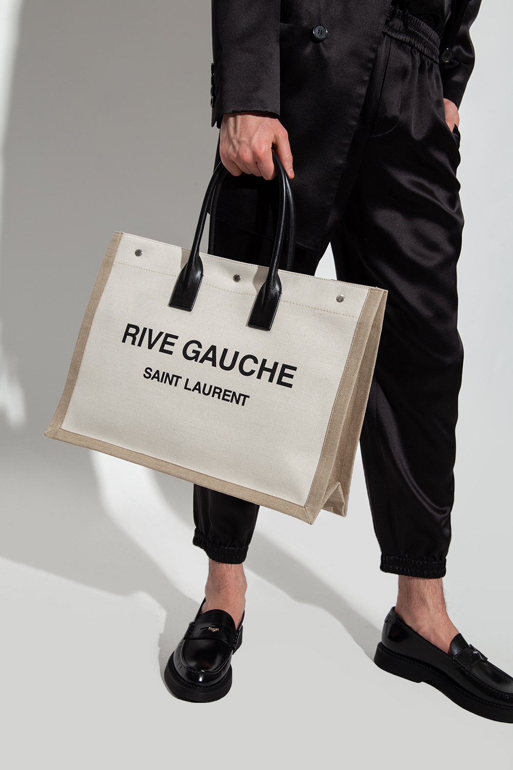 Saint Laurent Rive Gauche Tote Bag - Green for Men