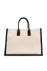Saint Laurent cream ‘Rive Gauche Large’ shopper bag