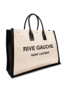 Saint Laurent cream ‘Rive Gauche Large’ shopper bag