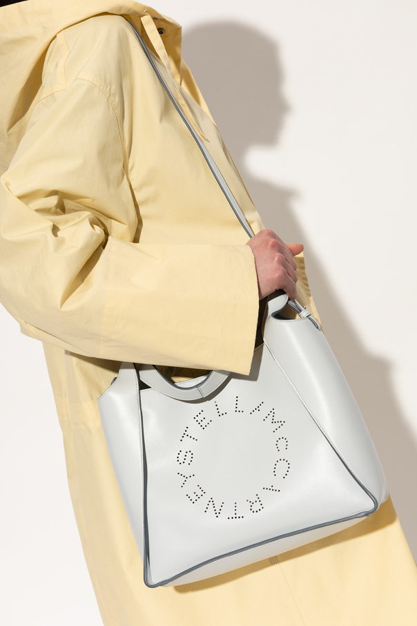 Cream Shopper bag with logo Stella McCartney - Vitkac GB