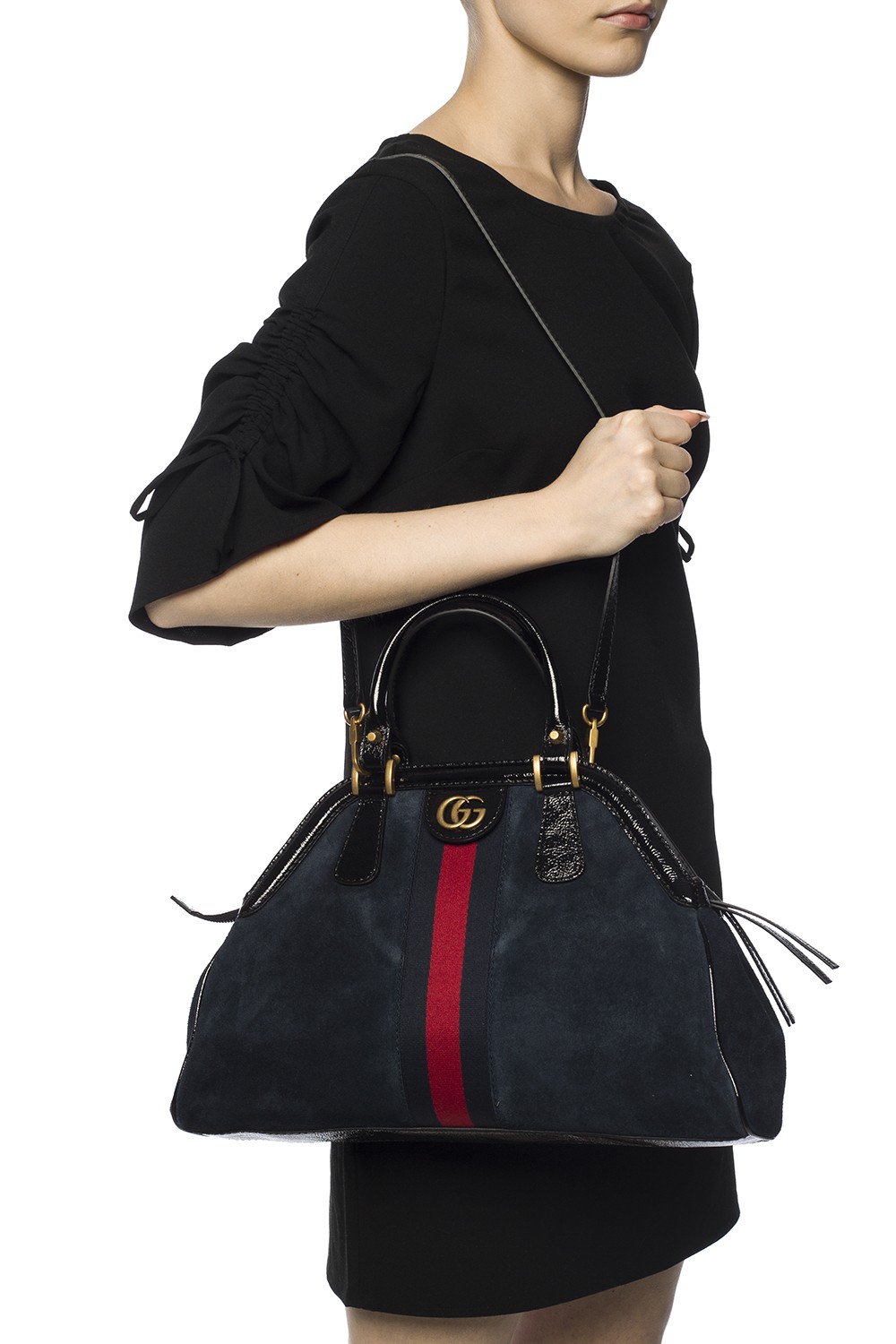 GUCCI Re(Belle) Calfskin Leather Tote Bag Black 516459