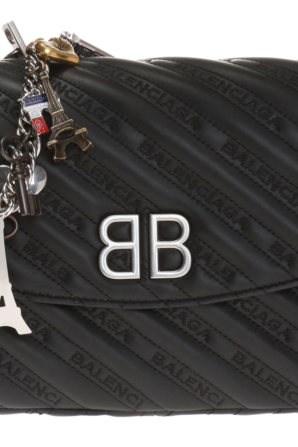 Balenciaga BB Chain Round Charms Shoulder Bag Jacquard Small at 1stDibs
