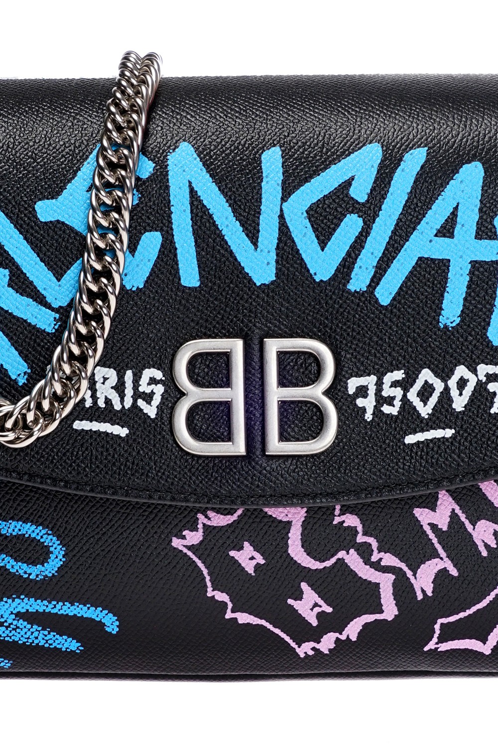 Balenciaga Bb Round M Graffiti Graffiti Chain Shoulder Bag 516921