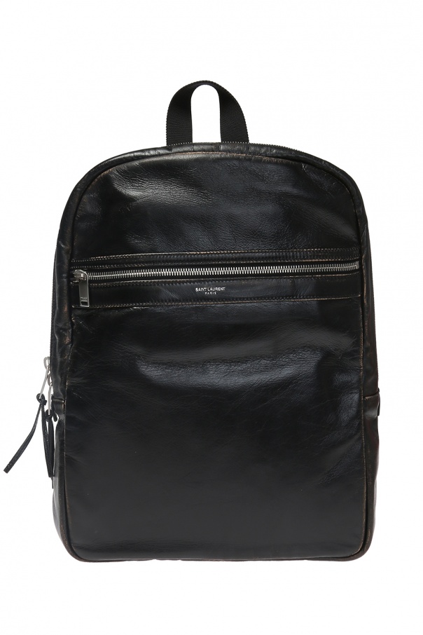 saint laurent leather city backpack