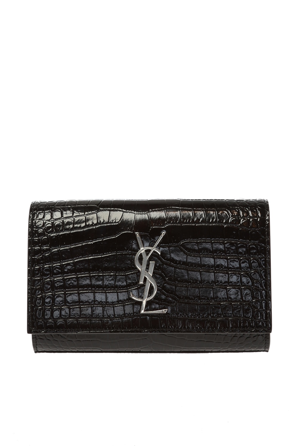 Saint Laurent Kate Belt Bag In Crocodile Embossed Leather