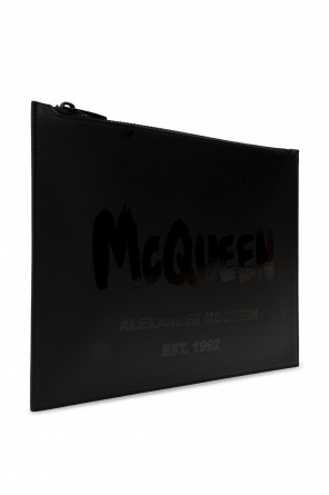 Alexander McQueen Alexander McQueen skull-pendant double-wrap leather bracelet