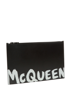Alexander McQueen Leather clutch with logo