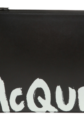 Alexander McQueen Skórzana kopertówka z logo