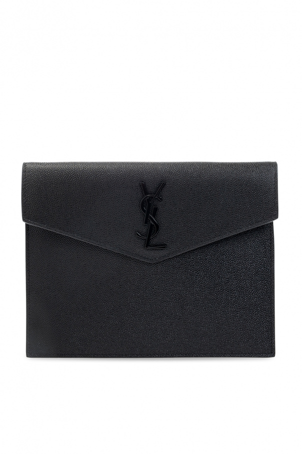 Saint Laurent ‘Uptown’ clutch with logo