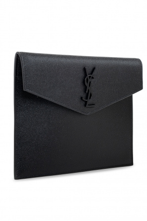 Saint Laurent ‘Uptown’ clutch with logo