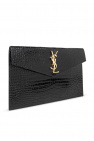 Saint Laurent BLACK ‘Uptown Small’ leather clutch