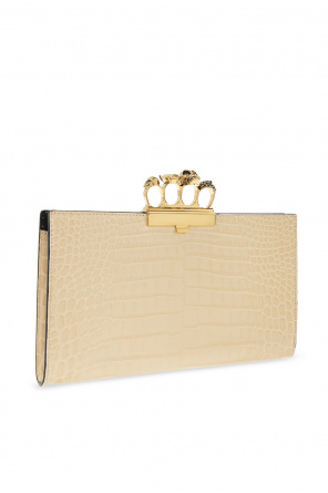 Alexander McQueen 'Four-Ring' clutch with decorative handle