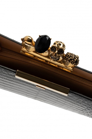 Alexander McQueen 'Four-Ring' clutch with ring handle