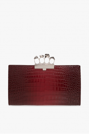 Alexander McQueen logo-print neck wallet