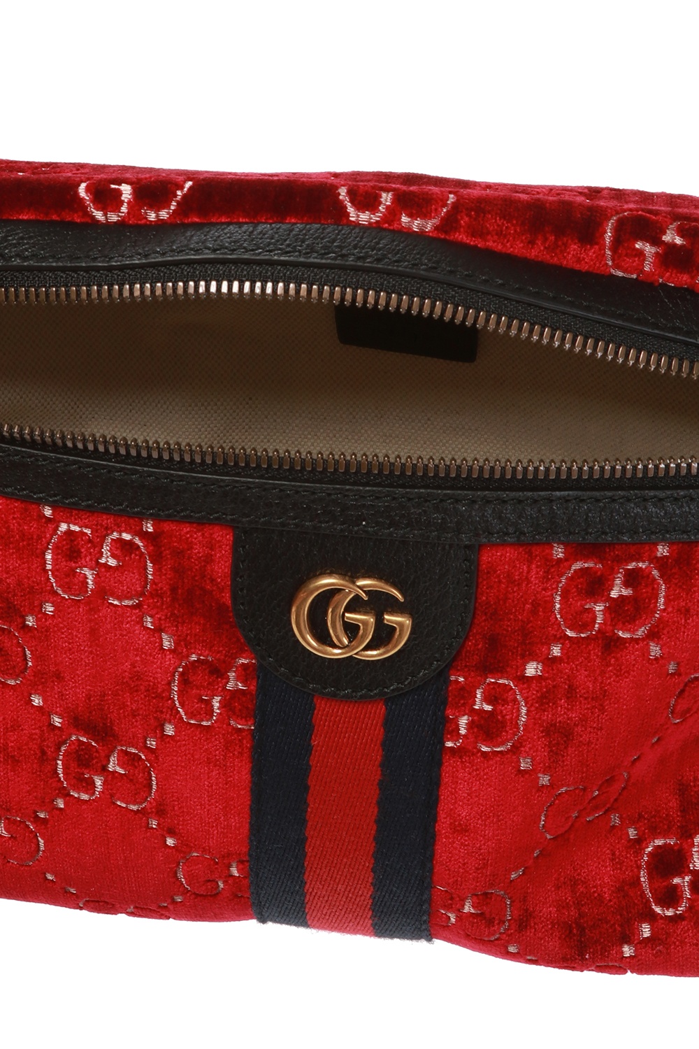 Gucci GG-Pattern Brown Velvet Belt Bag Release
