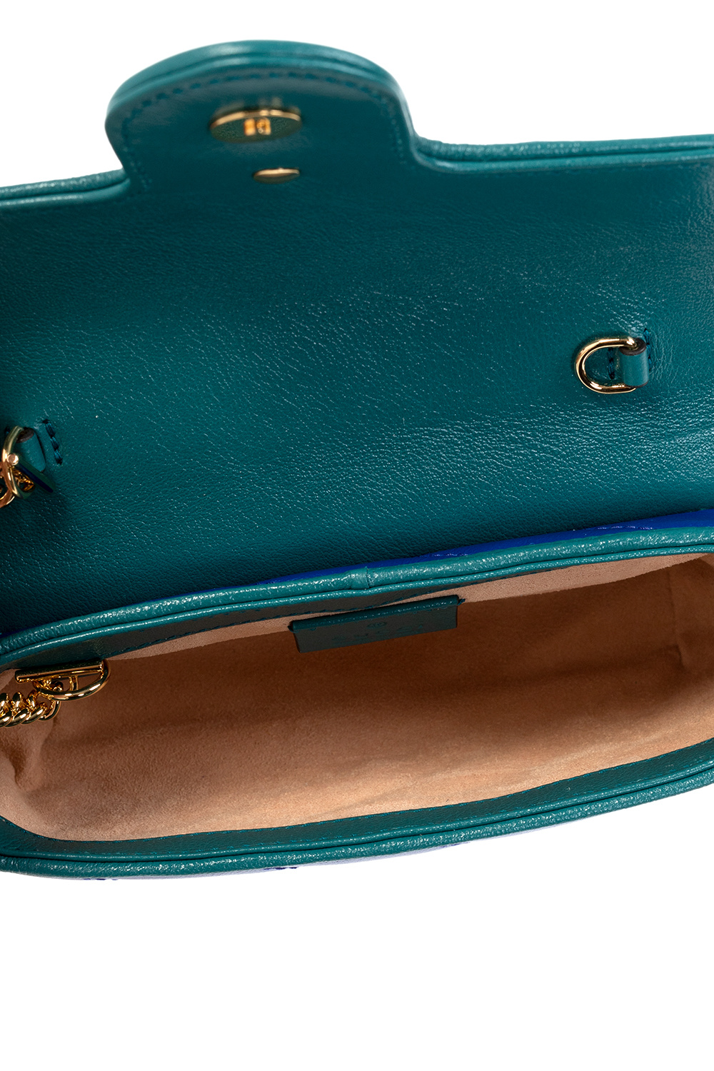 Blue Green Small GG Velvet Dionysus Shoulder Bag