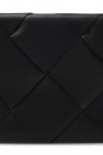 Bottega Veneta BLACK 'Intrecciato' weave clutch