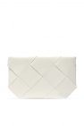 Bottega Veneta WHITE 'Intrecciato' weave clutch